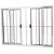 Janela Vitro 4 Folhas Alumínio Brilhante Modular com Grade - Imagem 1