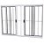 Janela Vitro 4 Folhas Alumínio Branco Modular com Grade - Imagem 1