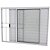 Janela Veneziana 3 Folhas Alumínio Branco Modular com Grade - Imagem 1