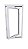 Vitro Capelinha Alumínio Branco 130 Cm Linha Veneza - Imagem 2