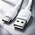 Cabo H'Maston H72-3 USB para Tipo-C 1 Metro Branco Carregamento Rápido 4.8A - Imagem 7