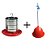 Kit Comedouro Tubular 5kg Galvanizado + Bebedouro pendular - Imagem 1