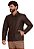 Jaqueta de Couro Legítimo Marrom Masculina - Imagem 3