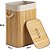 Cesto de Roupas Dobrável Bambu Premium Retangular 60cm Multiuso - Imagem 7