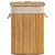 Cesto de Roupas Dobrável Bambu Premium Retangular 60cm Multiuso - Imagem 3