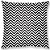 Capa para almofada Listrada Preto e Branco 43x43 cm - Imagem 1
