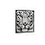 Quadro Decorativo Barcelona Tigre Branco PB 30x30cm - Imagem 4