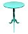 Mesa de Canto Redonda Azul Turquesa em MDF 53x30 - Imagem 1