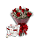 Kit com Buquê de 6 Rosas Vermelhas e Bombom Raffaello 150g - Imagem 1