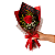 Botão de Rosa Vermelha Avulsa Decorada - Imagem 2