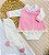 Conjunto de Pagão Feminino 3 Peças – Vestido Tricô Body e Mijão em Malha - RN (0-2 meses) - Imagem 1