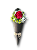 Arranjo de Rosa Vermelha no Cone - Imagem 1