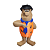 Boneco Action Figure Fred Flintstone 3D - Imagem 1