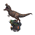 Estátua Action Figure T-Rex Jurassik Park Resina 3D - Imagem 1