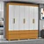 Guarda-Roupa Casal 6pt 6 gav Cinamomo/Off White Marrocos - Imagem 1