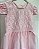 Vestido bordado com cinto trabalhado rosa - Imagem 3