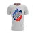 Camiseta Texx  Naked Branc Desenho Verme Azul P - Imagem 1