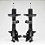 Par Amortecedor Dianteiro Honda Civic 2.0 2014 Nakata + Kit - Imagem 5