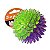 Brinquedo Cães Jambo Bola TPR Media Espinho Dual Roxo e Verde - Imagem 3