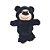 Brinquedo Jambo Pelúcia Happy Bear Preto para Cães - Imagem 1