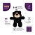 Brinquedo Jambo Pelúcia Happy Bear Preto para Cães - Imagem 3