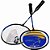 Kit Badminton Gold Sports 2 Raquetes e 2 Petecas - Imagem 1