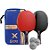 Kit de Tênis de Mesa Huieson Carbon-2 Raquetes long 5 Star + bolsa e 3 bolas Gold Sports 3 Star - Imagem 2