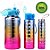 Kit 3 Garrafas Squeeze Plástica Gold Sports IIII Degrade  Adesivos BPA-FREE 2 Lts, 800ml e 280ml - Imagem 11