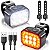 Kit 2 Lanternas Ciclismo Gold Sports Mega Leds  RecarregáveL Prova de Água 8 modos de iluminação - Imagem 1