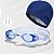 Kit Òculos De Natação Junior Gold Sports New Shark -Touca - Protetor de Ouvido - Imagem 2