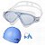 Kit Máscara de Natação Gold Sports Silicone Confort HD - Touca Pu  e Protetor nasal e ouvido - Imagem 7