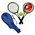Kit Tênnis Gold Sports 2 Raq Junior - 1 Raqueteira e 1 bola de Tênnis - Imagem 1