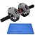 Kit Roda Abdominal Gold Sports Dupla Rolinho com Tapete de Apoio - Imagem 1