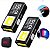 Kit 2 Lanternas Gold Sports Led Cobi Portátil Recarregável Clip Magnético À Prova D'Água EDC - Imagem 1
