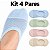 Kit 4 Pares de Meias Invisíveis Gold Sports com Silicone Antiderrapante – Respiráveis - Imagem 3
