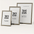 Kit 3 Porta Retratos (10x15cm/15x20cm/20x25cm) Prata Espelhado Vidro - Imagem 1
