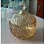Bomboniere Baleiro De Vidro Ambar Cristal Gold Romenia Gold 250ml - Imagem 1