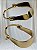 Brinco Argola Fecho Click Dourado Minimalista - Imagem 4