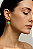 Brinco Floral com Pedra Turquesa - Imagem 3