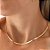 Choker Dourado Malha Cobra Liso - Imagem 1