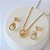Conjunto Elegance Gota Champagne Banhado a Ouro 18k (Colar + Brincos) - Imagem 1