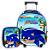 Kit Mochila Infantil Masculina Sonic Lancheira Estojo Grande Com Rodinha - Imagem 2