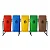 Conjunto Coleta Seletiva Dutra Plásticos 60L com 5 Lixeiras. - Imagem 1