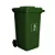 Coletora Plástica Com Rodas - 240  Litros - Verde- Mod. Europeu - Nobre - Imagem 1