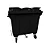 Container Plástico 1000 Litros Preto Com Pedal - Imagem 1