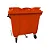 Container Plástico 1000 Litros Laranja Com Pedal - Imagem 1