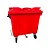 Container Plástico 1000 Litros Vermelho Com Pedal - Imagem 1