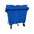 Container Plástico 1000 Litros Com Pedal Azul - Imagem 1