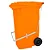 Carro Coletor 240 Litros Laranja Com Pedal - Imagem 1