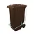 Carro Coletor 240 Litros Marrom Com Pedal - Imagem 1
